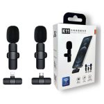 K11 2-In-1 Dual Wireless Collar Microphone Type-C And Lightning Omnidirectional Lavalier Mic - Electronic Accessory Designed For Audio Recording And Daily Streaming Routine