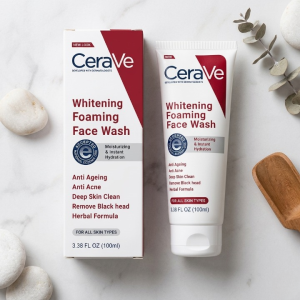 CeraVe Foaming Face Wash – Brightening Cleanser with Ceramides for Normal to Oily Skin (100ml)