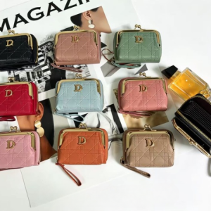 Premium Women’s Mini Wallet – Luxury Ladies Card Holder with 12 Card Slots, Coin Pocket, Cash Compartment, Secure Zip Closure & Wrist Strap