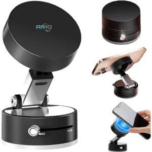 Magnetic Suction Phone Holder – Foldable & Adjustable 360° Magnetic Mount for Car, Bathroom, Kitchen, Gym & Office