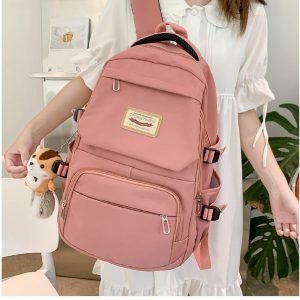 Korean Style School Bag | Large Capacity Nylon Backpack | Teenagers Girls Laptop Work School
