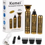 Kemei Km-6711B 3-In-1 Rechargeable Trimmer Set - Personal Care Product Designed For Grooming And Daily Shaving Routine