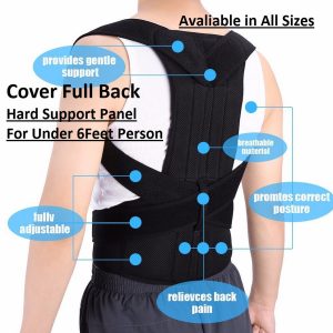 Adjustable Back Support Belt | Posture Corrector | Spine & Shoulder Support Brace | Breathable Upper Back Support for Men & Women