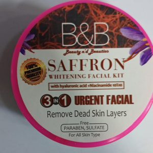 B and B Saffron Whitening Facial Kit 3 in 1 - Urgent Facial & Dead Skin Removal