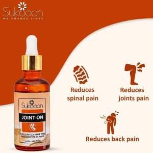 Sukoon Joint On Essential Oil Blend 30ML – Natural Pain Relief for Joints, Back, Knee, Arthritis, Strains & Sprains