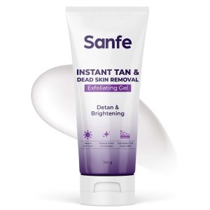 Sanfe Instant Tan & Dead Skin Removal Exfoliating Gel – Deep Exfoliation for Smooth & Bright Skin