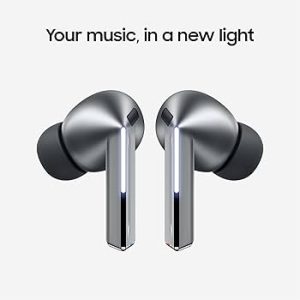 Samsung Galaxy Buds 3 Pro AI True Wireless Bluetooth Earbuds, Noise Cancelling, Sound Optimization, Redesigned Comfort Fit, Silver