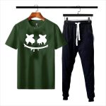 Premium Micro Men’s Tracksuit Smile Face Print – Comfortable Sportswear | Gym & Workout Suit